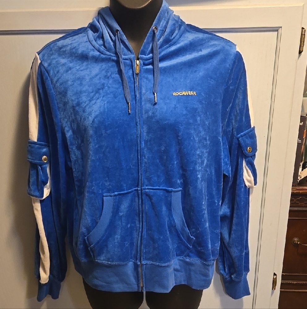 Rocawear Blue Velour Hoodie
